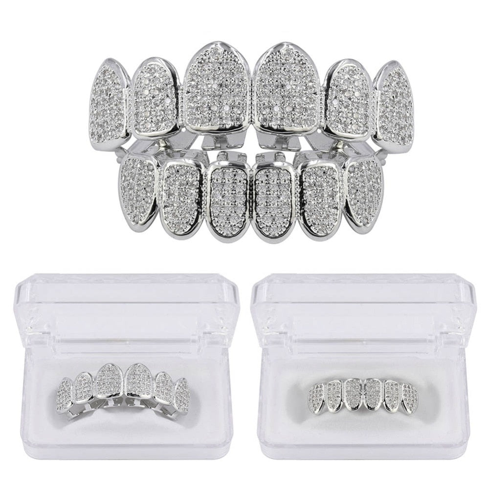 6/6 Multi Iced Out Grillz Set