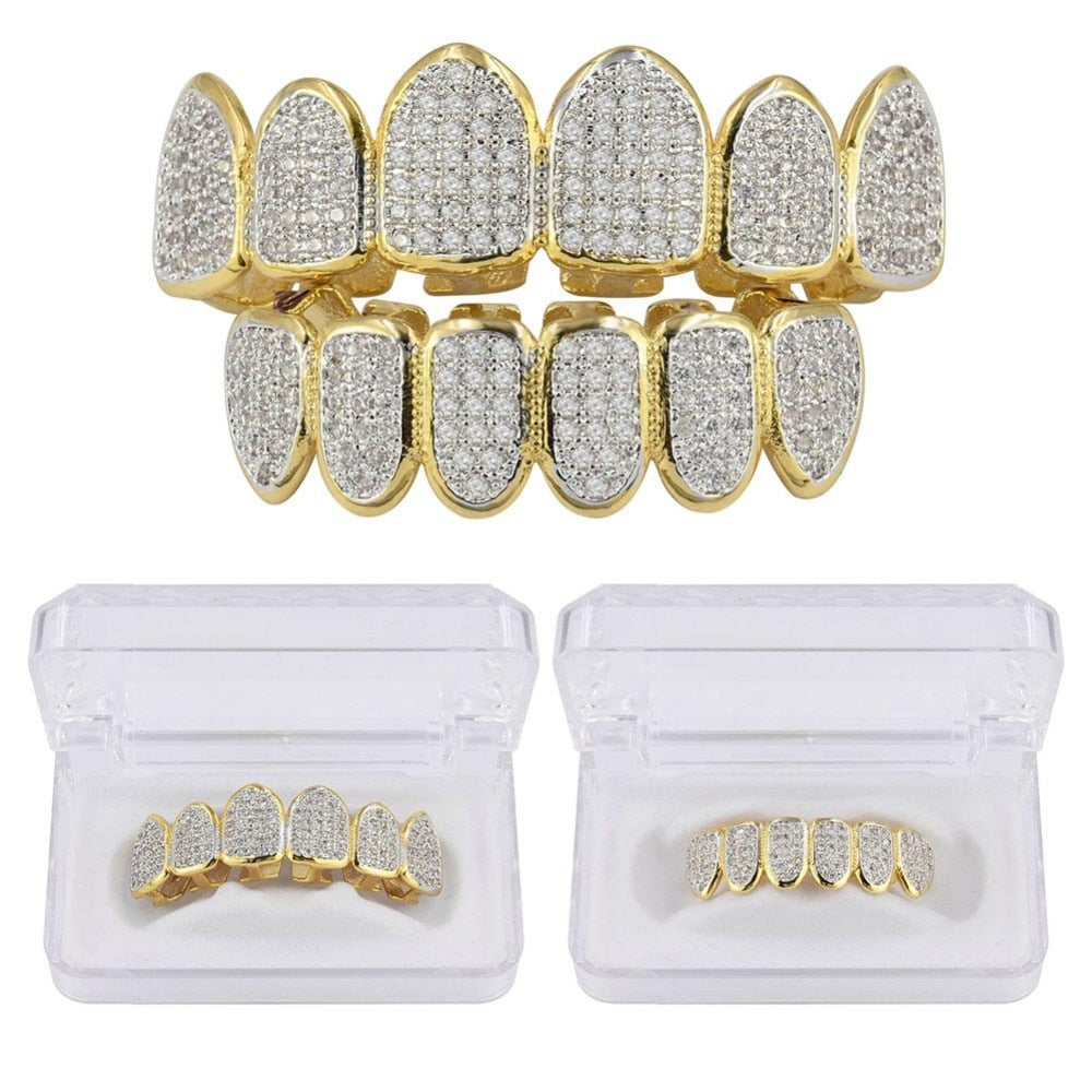 6/6 Multi Iced Out Grillz Set