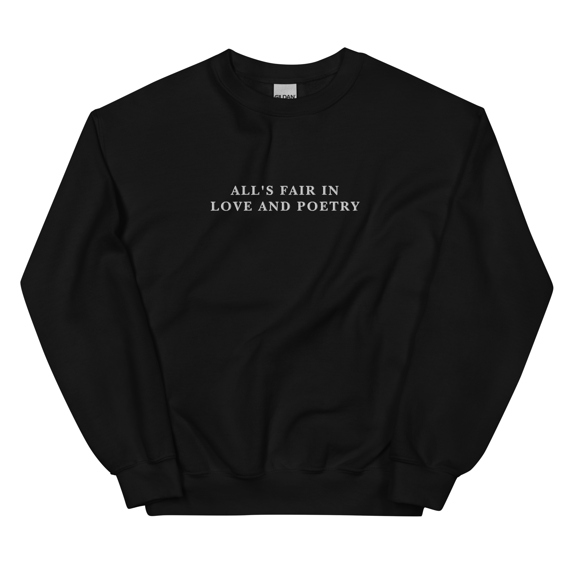 All's Fair in Love and Poetry Embroidered Crewneck Sweatshirt