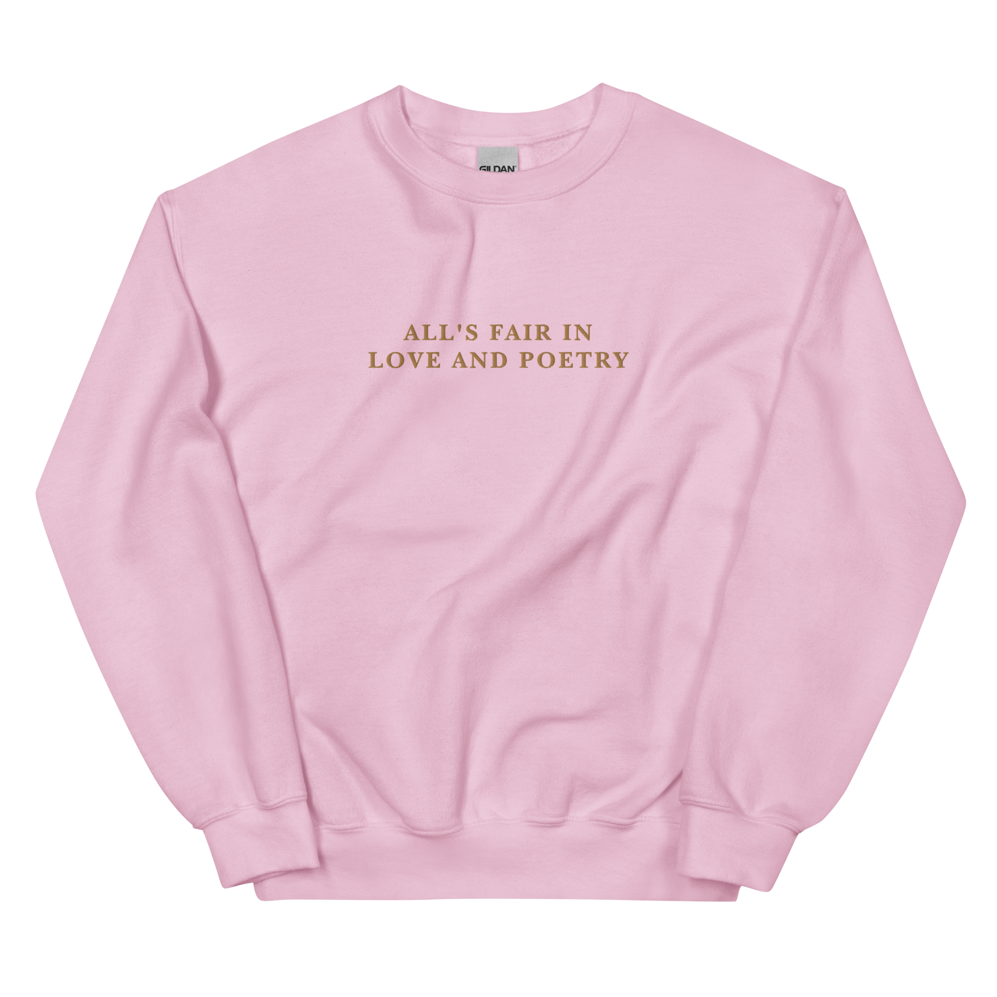 All's Fair in Love and Poetry Embroidered Crewneck Sweatshirt