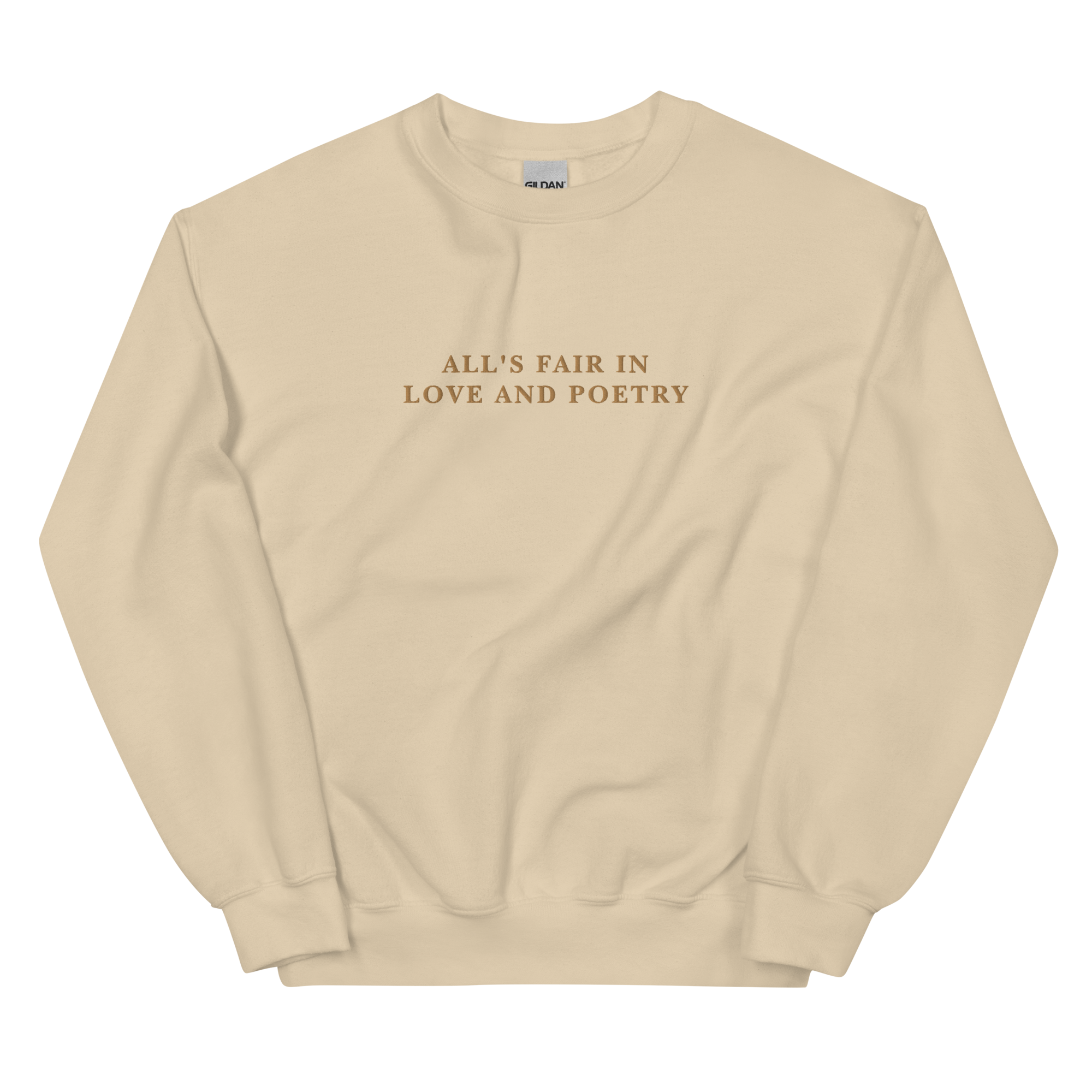 All's Fair in Love and Poetry Embroidered Crewneck Sweatshirt