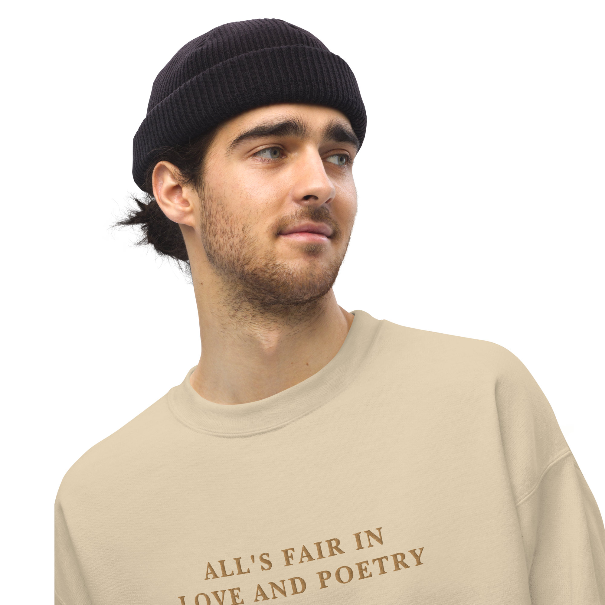 All's Fair in Love and Poetry Embroidered Crewneck Sweatshirt