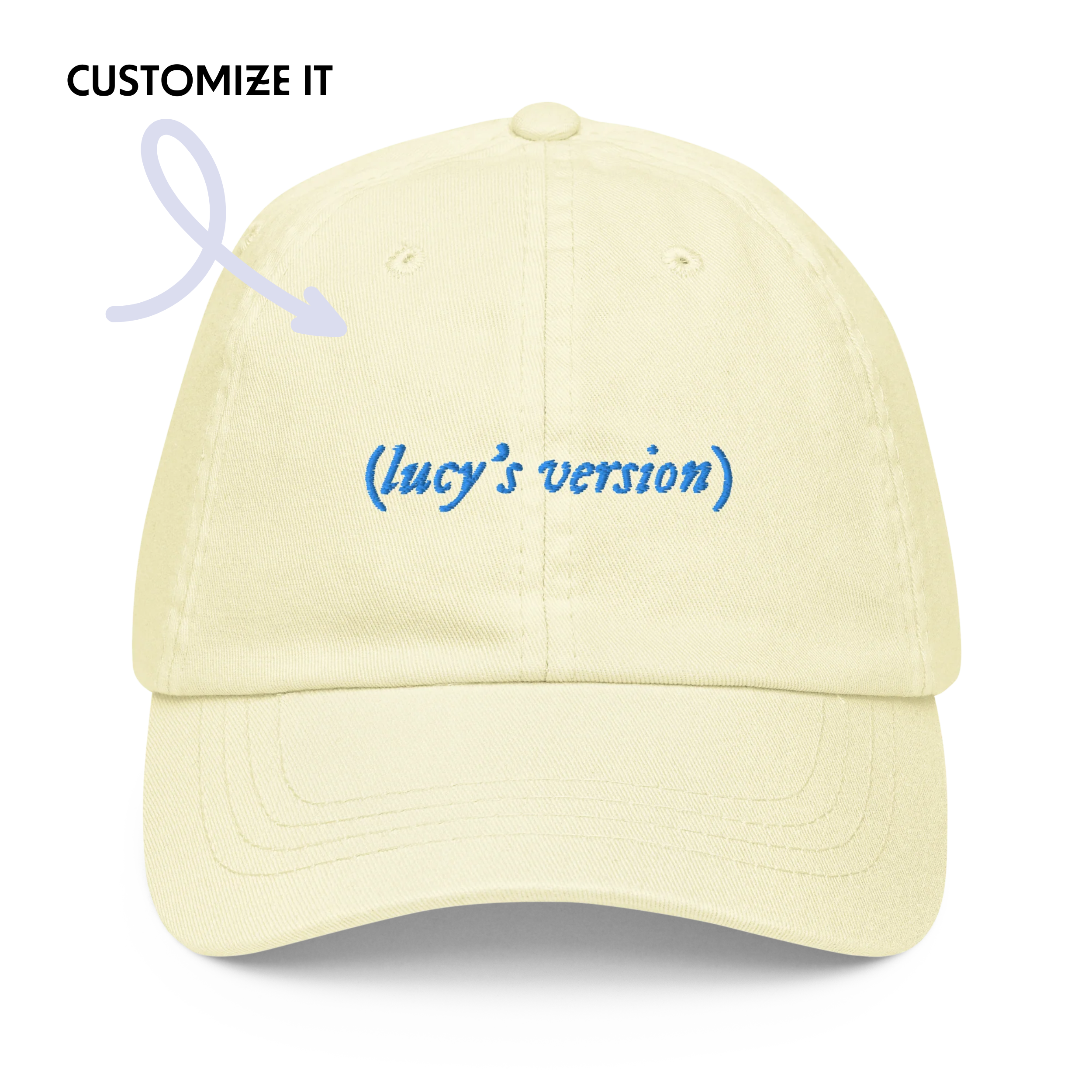 your name's version Taylor Swift Embroidered Pastel Baseball Cap