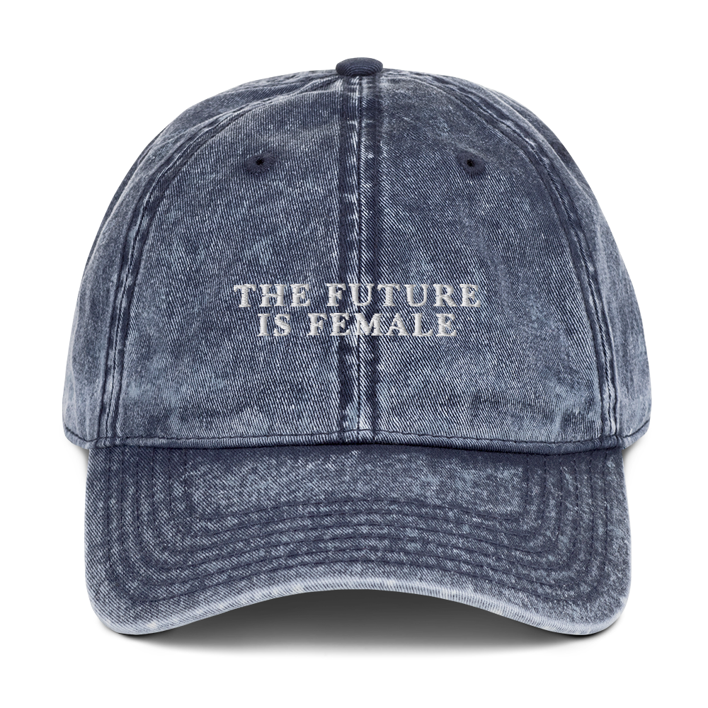 The Future Is Female Embroidered Vintage Cap